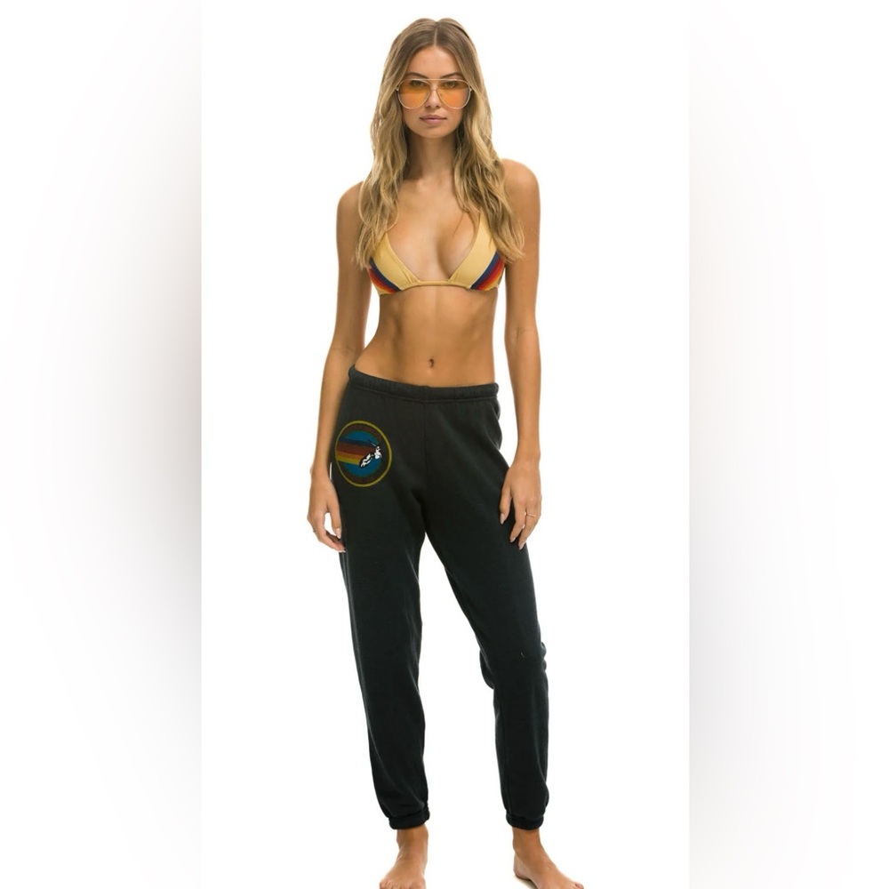 NWT Aviator Nation Venice Sweatpants Charcoal Size Medium